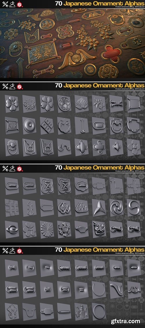 Artstation - 70 Japanese Ornament Alphas Artstation - 70 Japanese Ornament Alphas