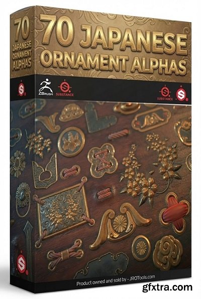 Artstation -  70 Japanese Ornament Alphas