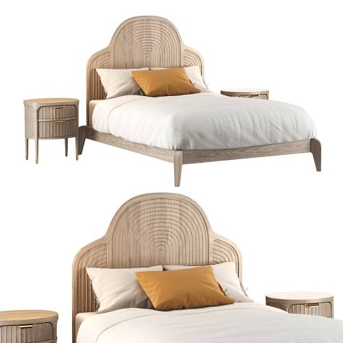 '3dsky Pro - Isla Bed and Isla Nightstand'