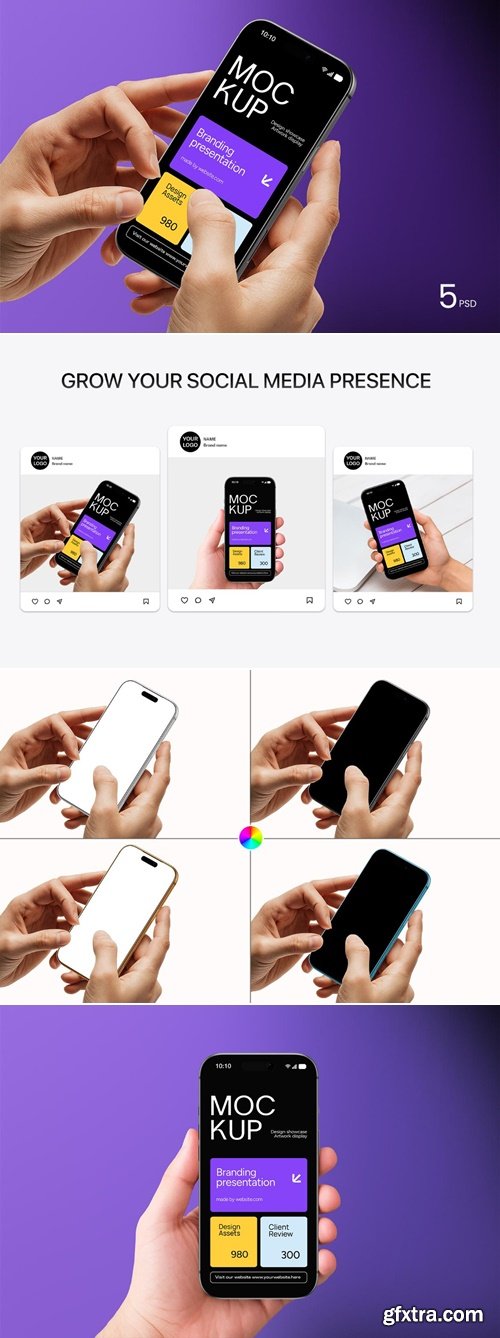 MockupCloud - Hand Holding iPhone 17 Pro Max Mockup