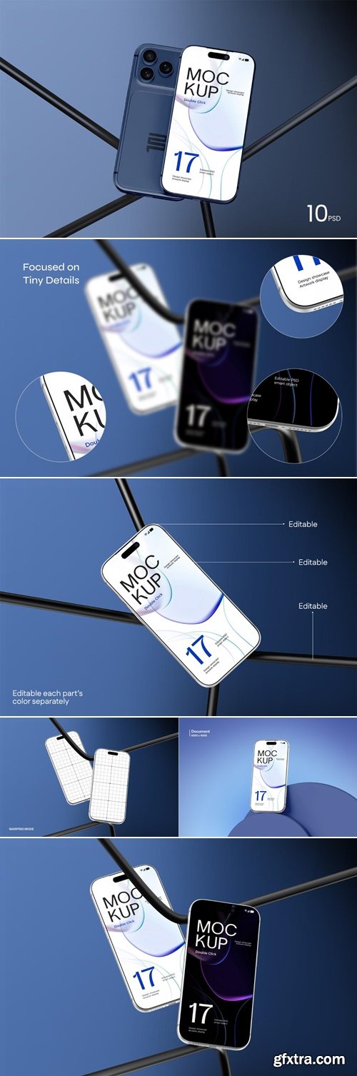 MockupCloud - Industrial Modern iPhone 17 Pro Mockup