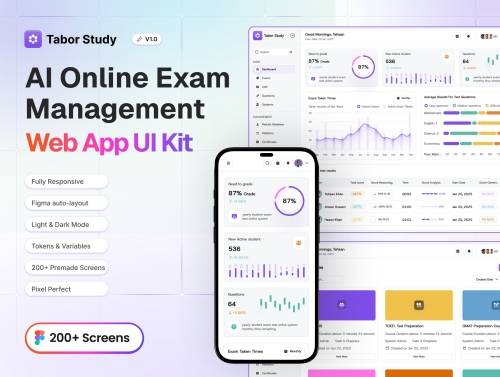 'AI Online Exam Management Web App UI Kit'