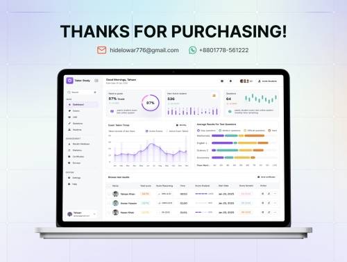 'AI Online Exam Management Web App UI Kit'