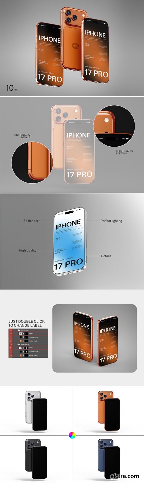 MockupCloud - iPhone 17 Pro Mockup On Gradient Background