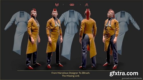 Gumroad - Aleksandr Kirilenko - From Marvelous Designer To ZBrush: The Missing Link