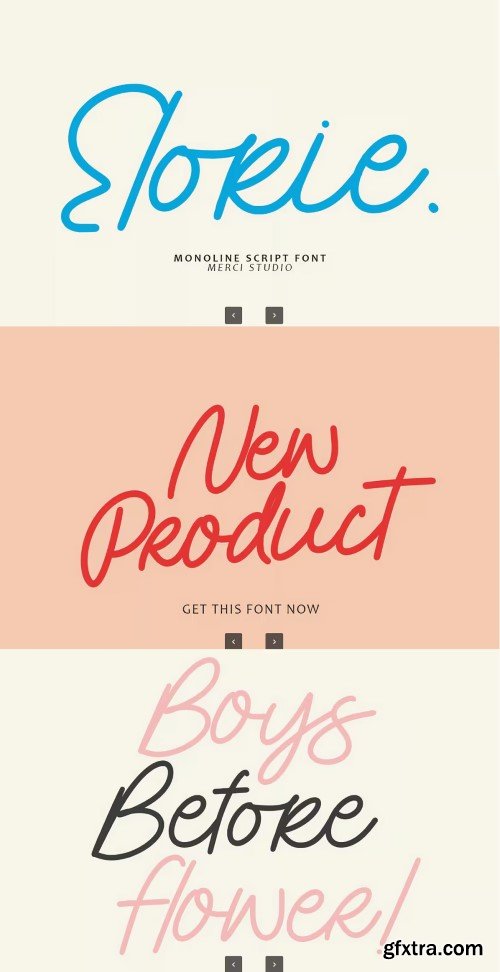 Elorie – Monoline Script Font
