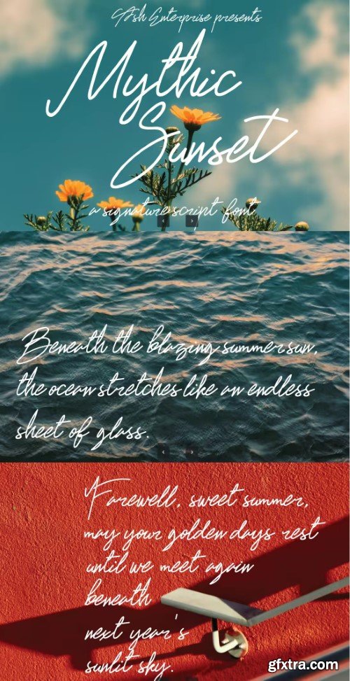 Mythic Sunset Signature Script Font