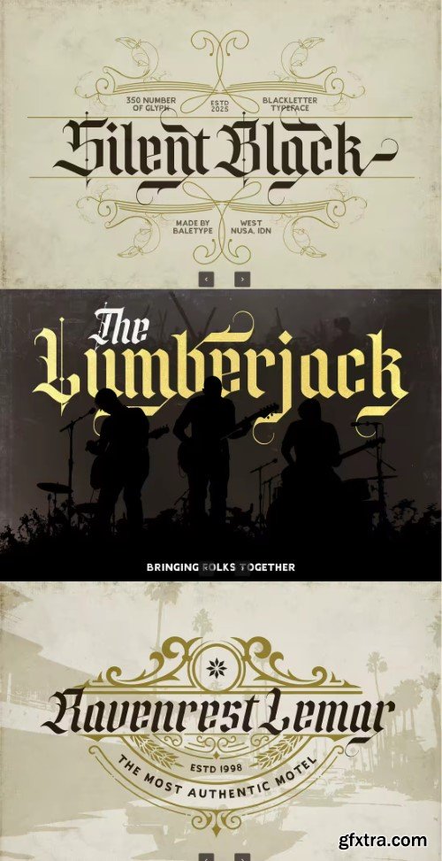 Creativemarket - Silent Black - Stylish Blackletter Font