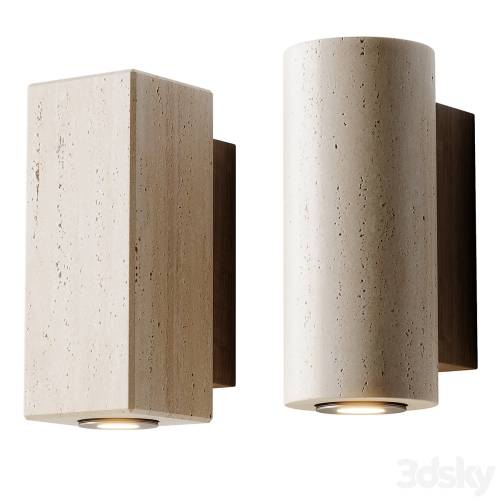 '3dsky Pro - Wabi sabi led wall light in travertine marble decor' '3dsky Pro - Wabi sabi led wall light in travertine marble decor'