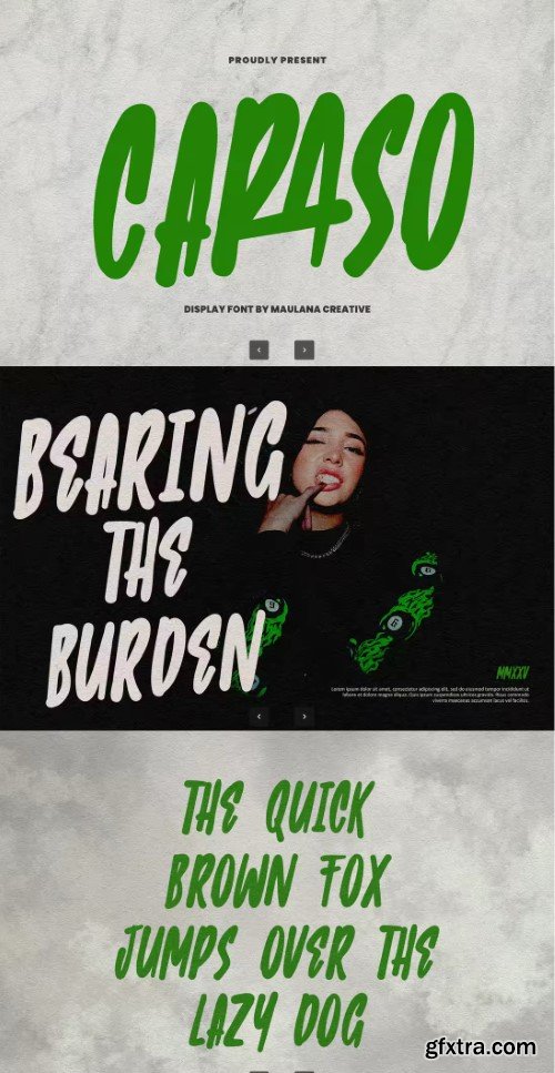 Caraso Bold Energetic Display Font