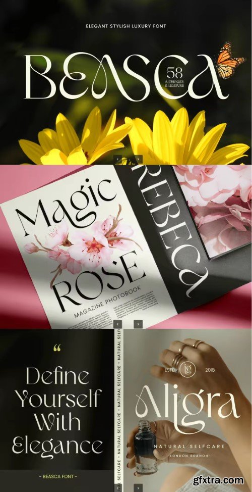 Beasca - Elegant Stylish Serif Branding Font