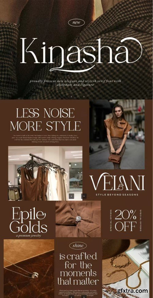 Creativemarket - Kinasha || Modern Classy Serif Font