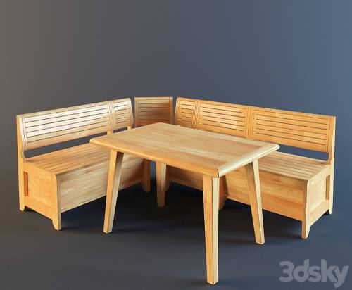 '3dsky Pro - Sauna, corner sauna benches'