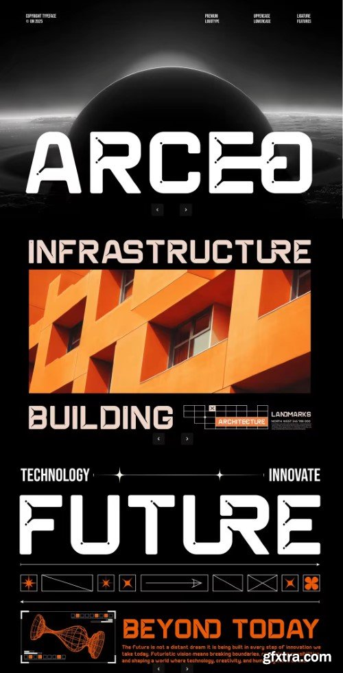 Arceo || Modern Futuristic Sans Serif Font
