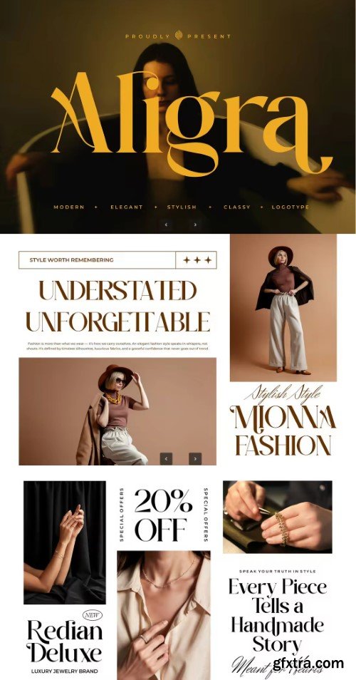 Creativemarket - Aligra || Modern Classy Serif Font