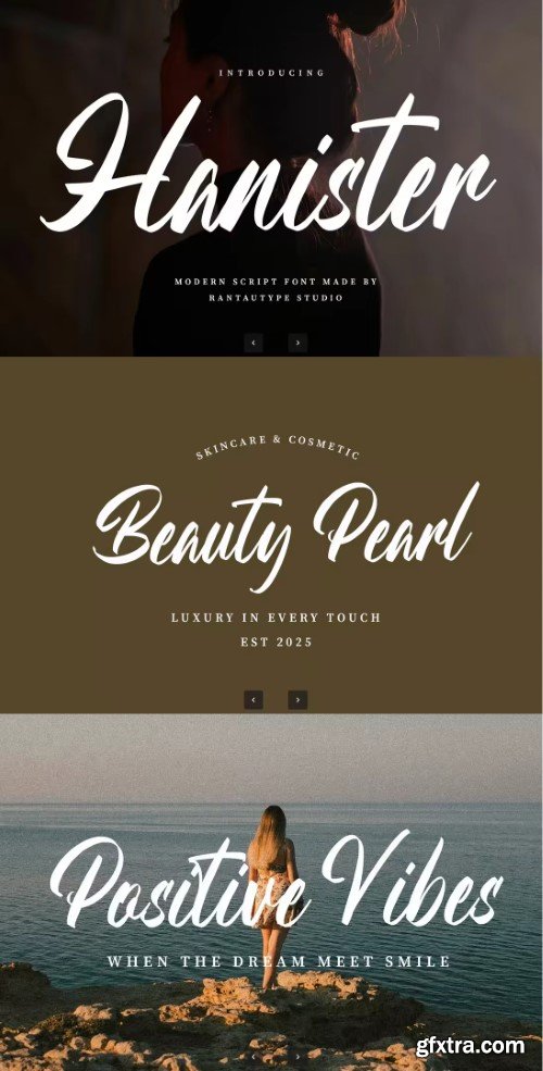 Hanister Modern Script Font