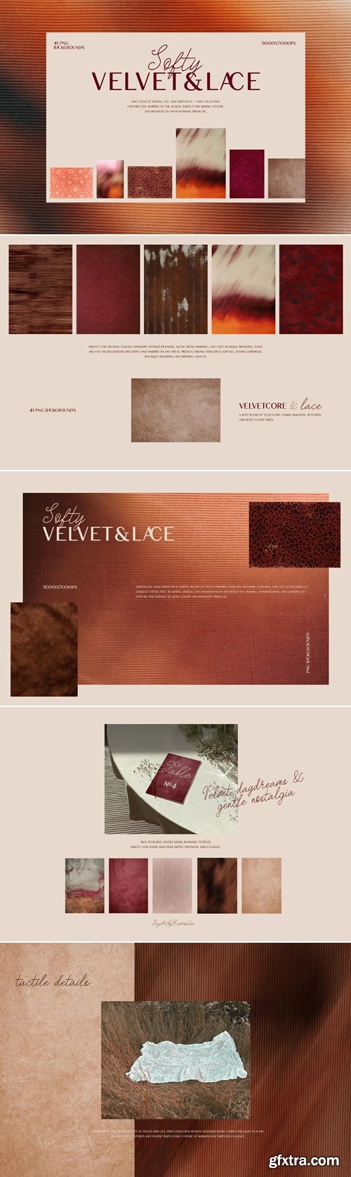 Creativemarket - Softy Velvet & Lace Backgrounds