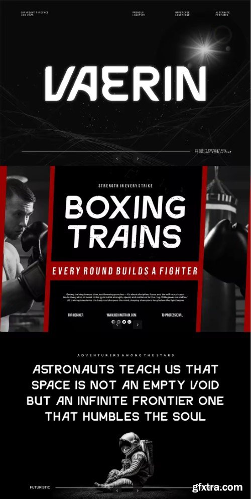 Vaerin || Modern Futuristic Sans Serif Font