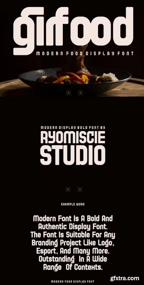 Girfood Sans Serif Food Shop Font