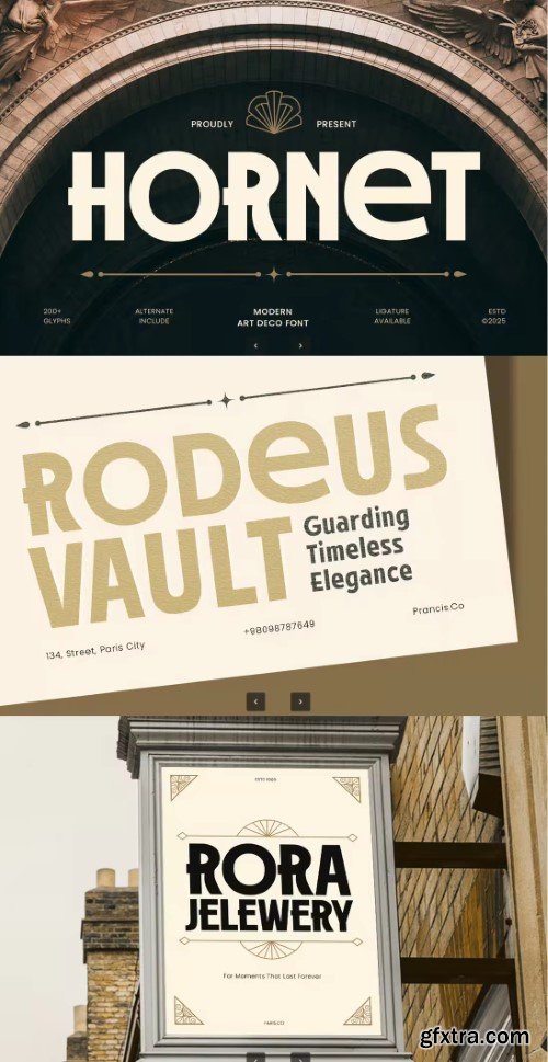 Hornet - Modern Art Deco Font