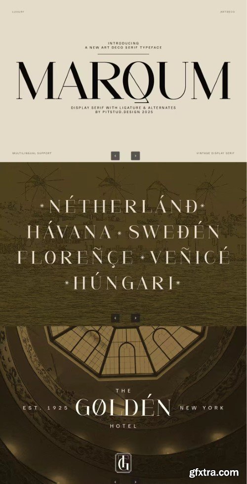 Marqum - Art Deco Branding Font