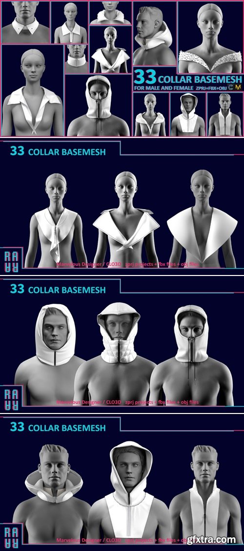 Artstation - 33 COLLAR BASEMESH