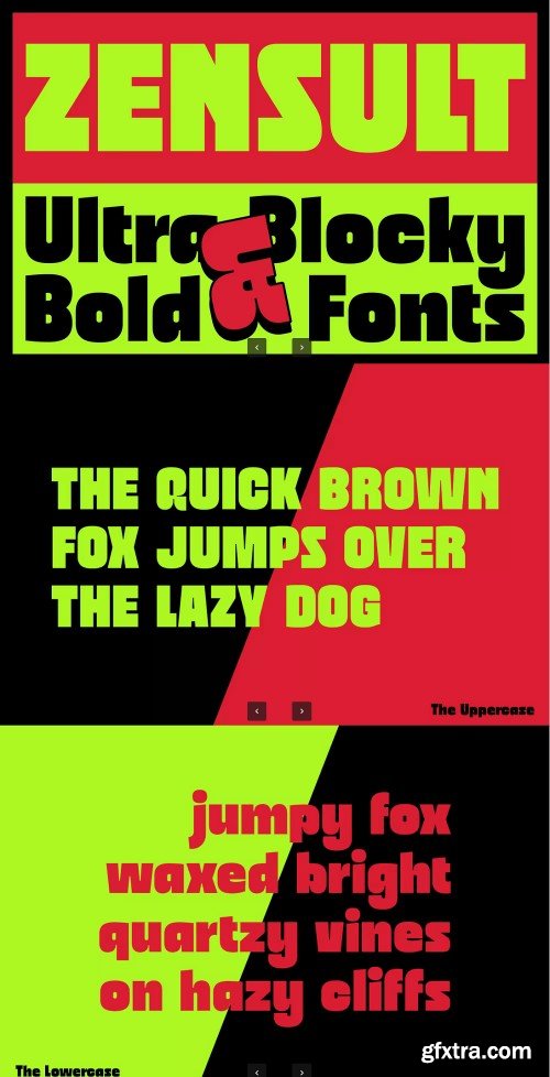Konstantine Studio - Zensult - Ultra Bold Blocky Fonts