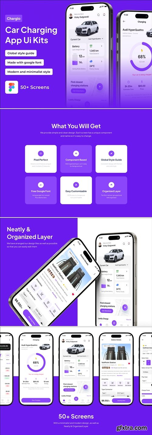 Chargio - Car Charging Premium UI KIts App