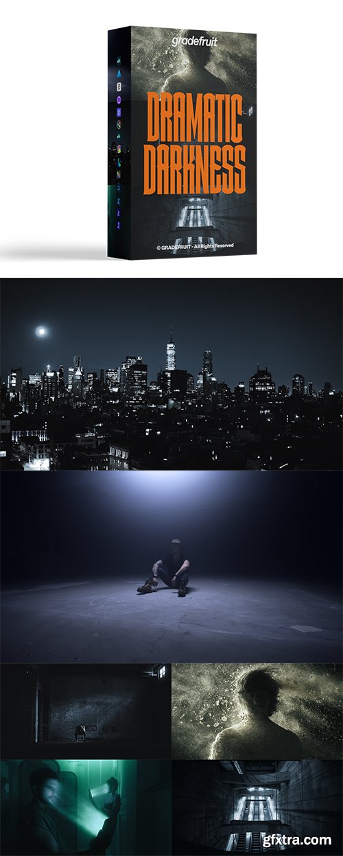 GradeFruit - Dramatic Darkness LUTs &amp; LR Presets