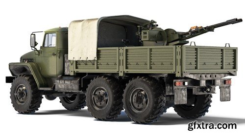 Turbosquid - Ural 4320 ZU-23-2 1998 3D Model