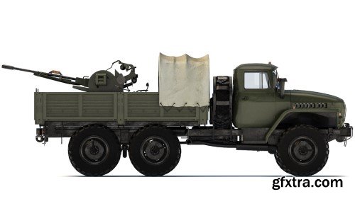 Turbosquid - Ural 4320 ZU-23-2 1998 3D Model