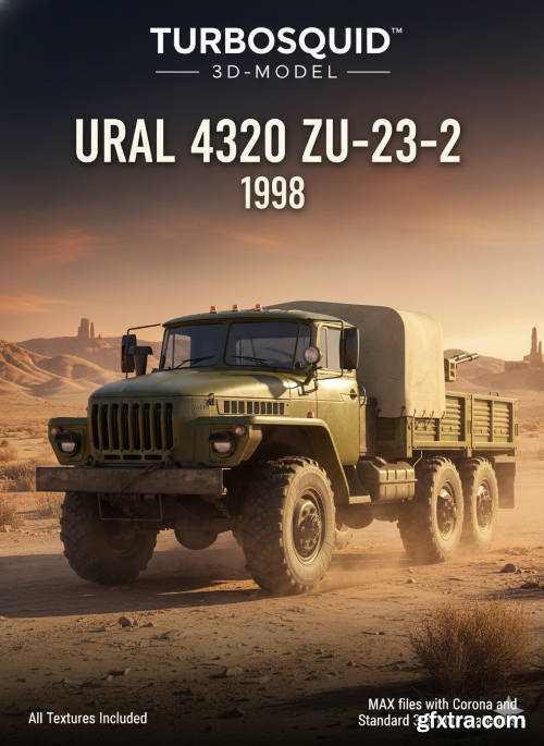 Turbosquid - Ural 4320 ZU-23-2 1998 3D Model