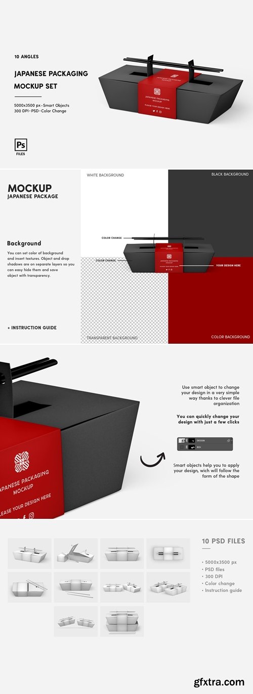 MockupCloud - Japanese Packaging Mockup Set