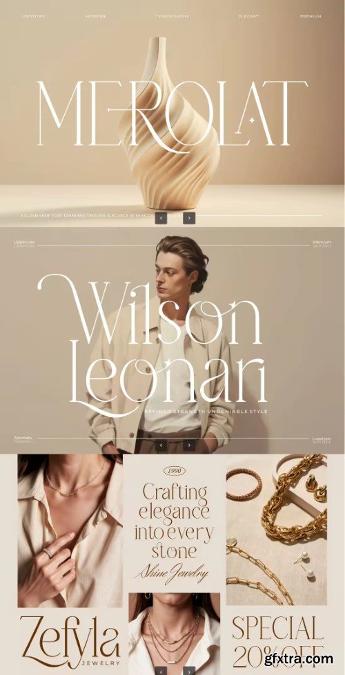 Merolat || Modern Minimalist Serif Font