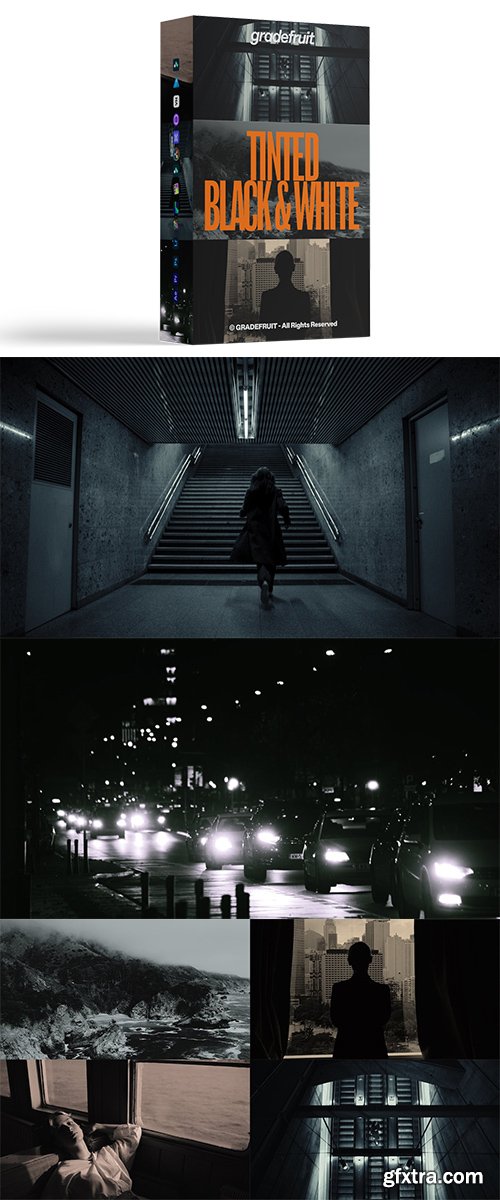 GradeFruit - Tinted Black and White LUTs &amp; LR Presets