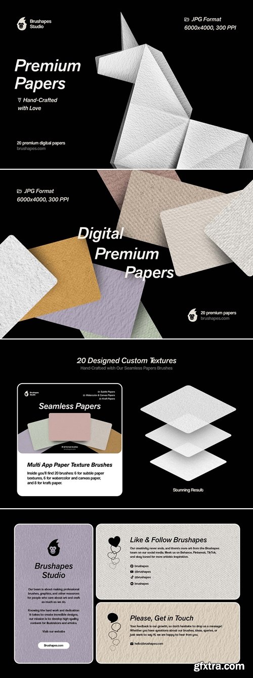 CreativeMarket - 20 Premium Hand-Made Paper Textures