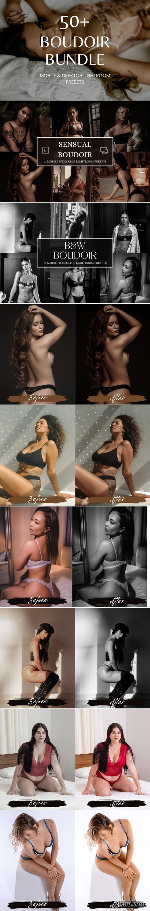 MePresets - 50 Boudoir Bundle Lightroom Presets