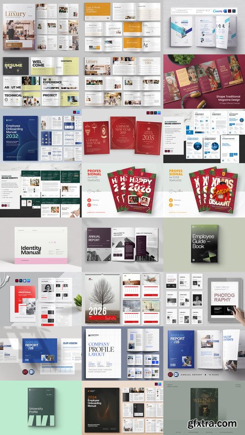 24 Indesign Templates Bundle 37 2025