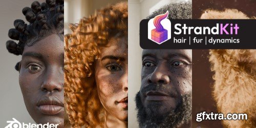 Strandkit | The Hair, Fur & Dynamics Library for Blender