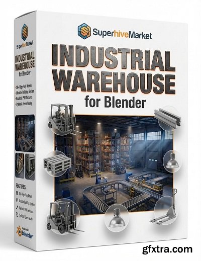SuperhiveMarket - Industrial Warehouse for Blender