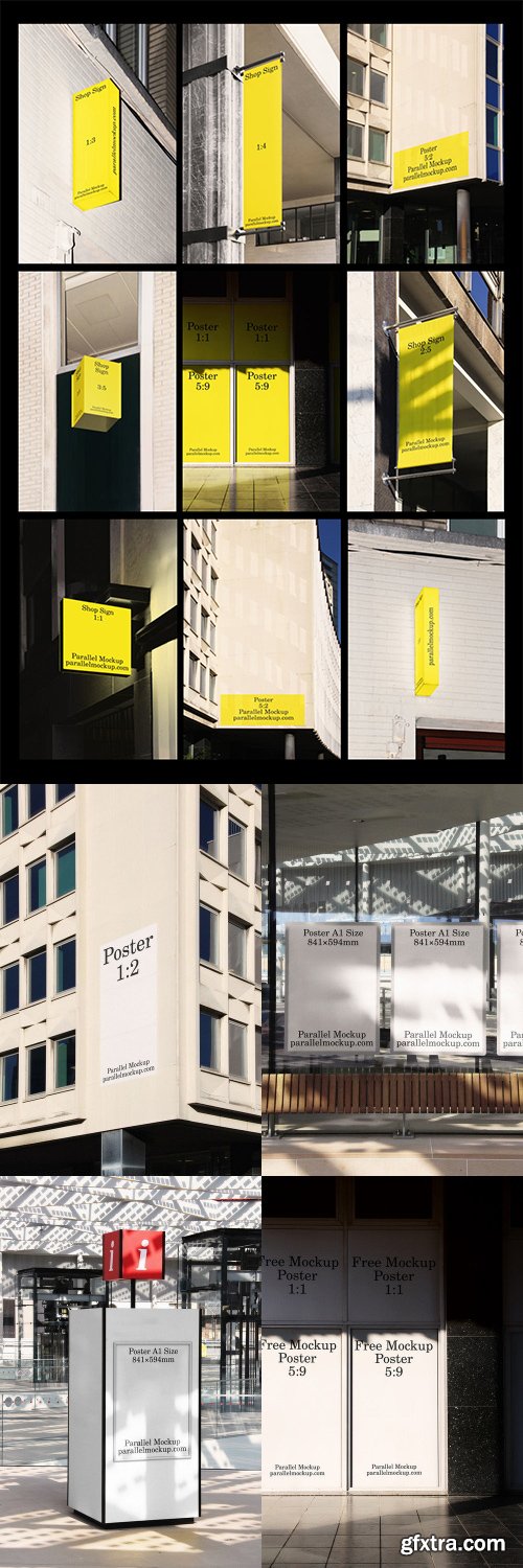 Parallel Mockup &ndash; City Collection B (13 mockups) $47