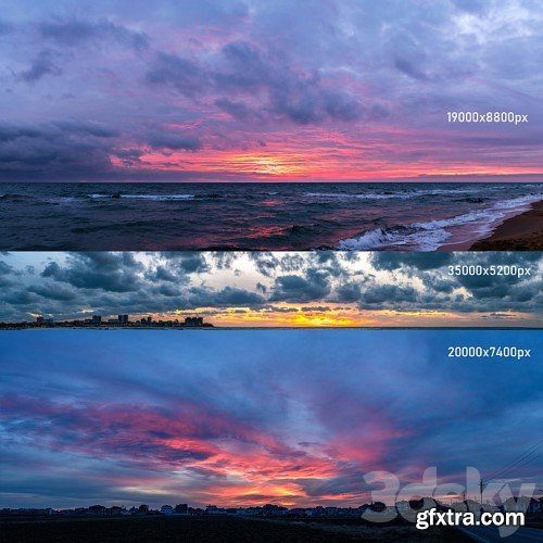 3dsky Pro - Background outside the window. Sunset v4