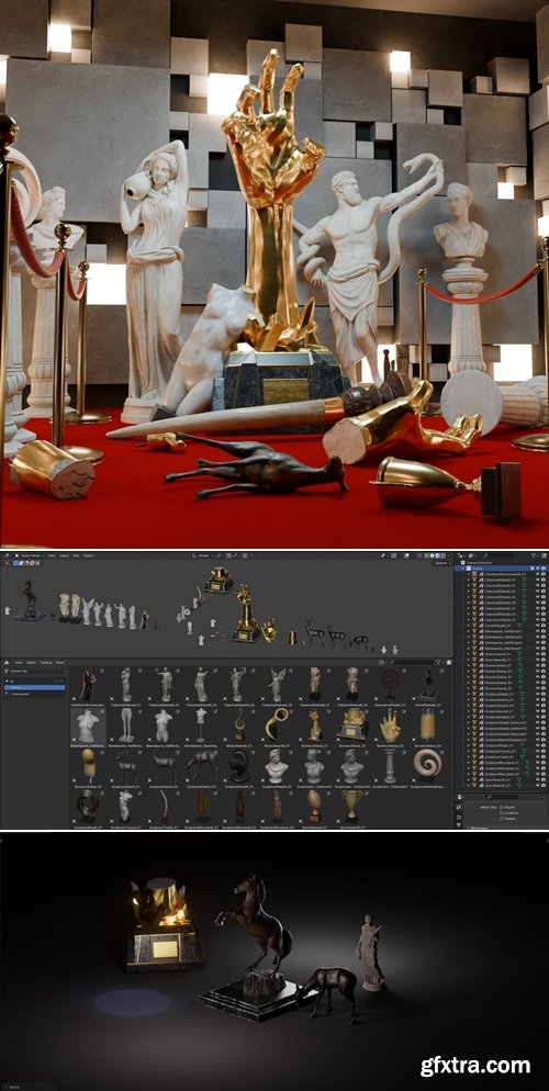 Dead Island 2 - Statues for Blender 3D Asset