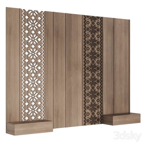 '3dsky Pro - Wall panels headboard Russian ornament 021'