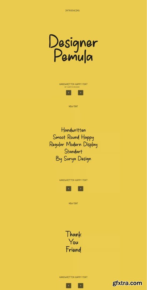 Designer Pemula Handwritten Happy Font