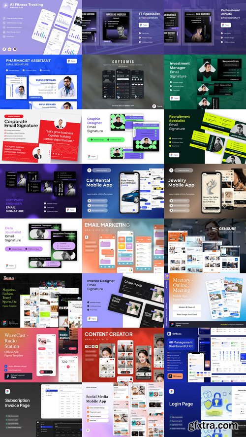 24 UX and UI Kits Templates Bundle 19