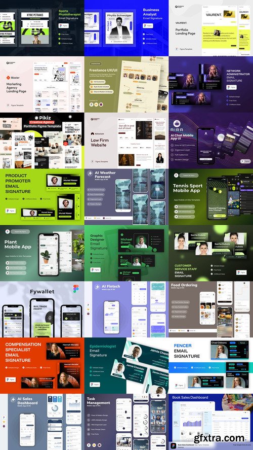 24 UX and UI Kits Templates Bundle 20
