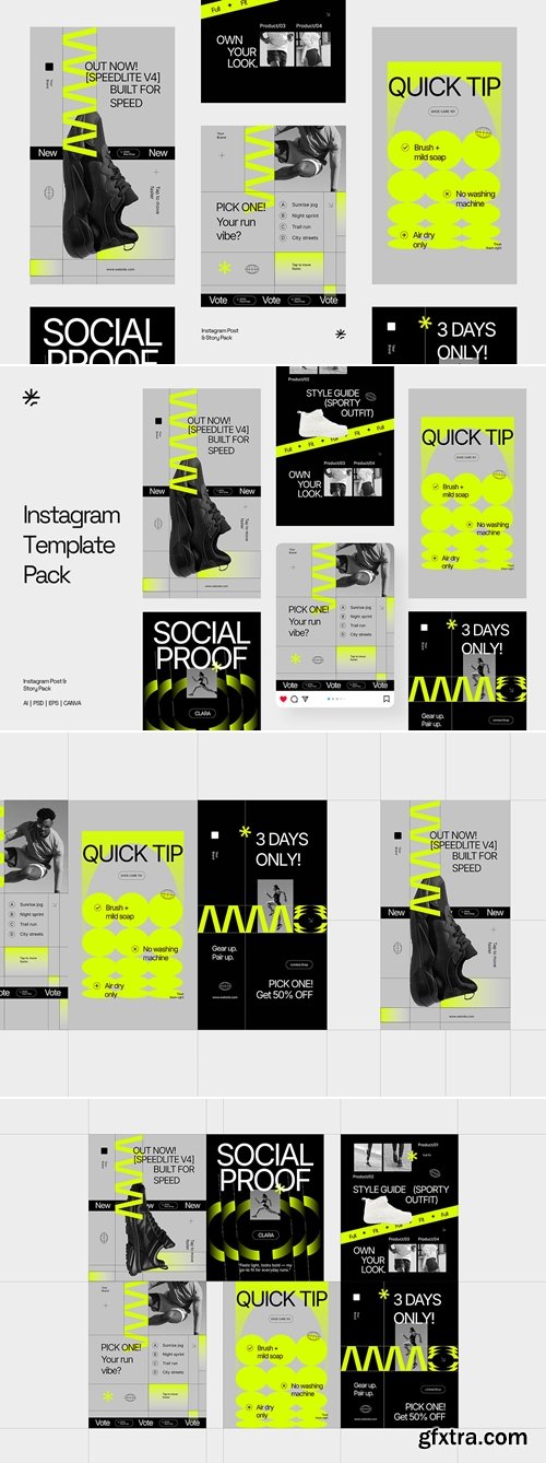 CreativeMarket - Sportea - Sportwear Instagram Template Pack