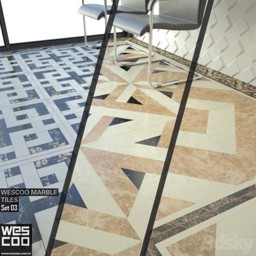 '3dsky Pro - WESCOO Marble Tiles WATERJET DECORS, ACCESSORIES Set 03' '3dsky Pro - WESCOO Marble Tiles WATERJET DECORS, ACCESSORIES Set 03'