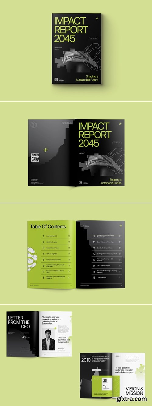 CreativeMarket - Humma - Minimalist Impact Report Template